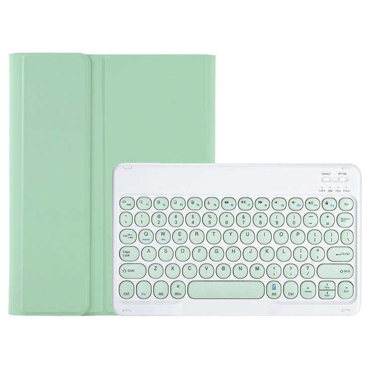 YA08B Candy Color Skin Feel Texture Round Keycap Bluetooth Keyboard Leather Case For Samsung Gala...