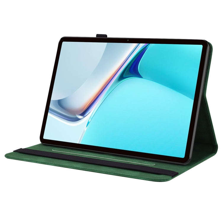 For Huawei MatePad 11 2021 Butterfly Flower Embossed Leather Tablet Case(Green)