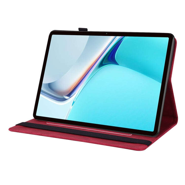 For Huawei MatePad 11 2021 Butterfly Flower Embossed Leather Tablet Case(Red)