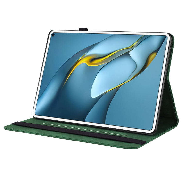 For Huawei MatePad Pro 10.8 2021 Butterfly Flower Embossed Leather Tablet Case(Green)