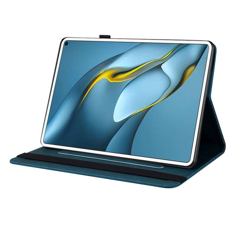 For Huawei MatePad Pro 10.8 2021 Butterfly Flower Embossed Leather Tablet Case(Blue)