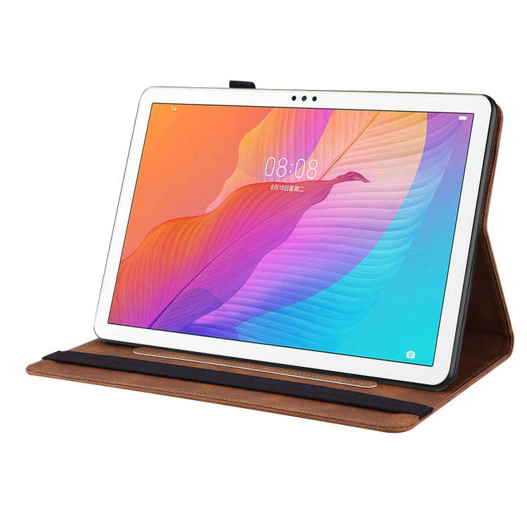 For Huawei MatePad T 10s/Enjoy Tablet 2 Butterfly Flower Embossed Leather Tablet Case(Brown)