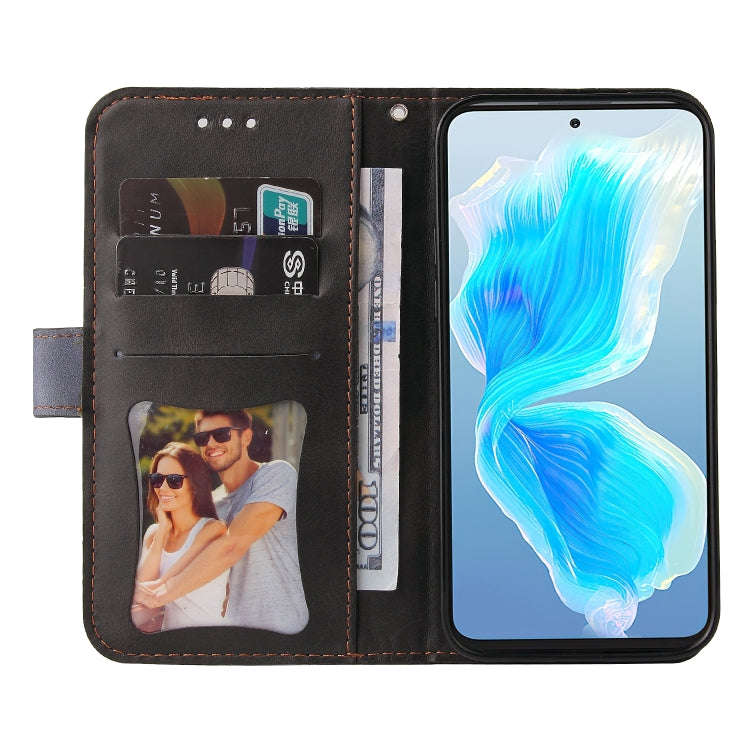 For Tecno Camon 18 Premier Stitching-Color Horizontal Flip Leather Case(Grey)