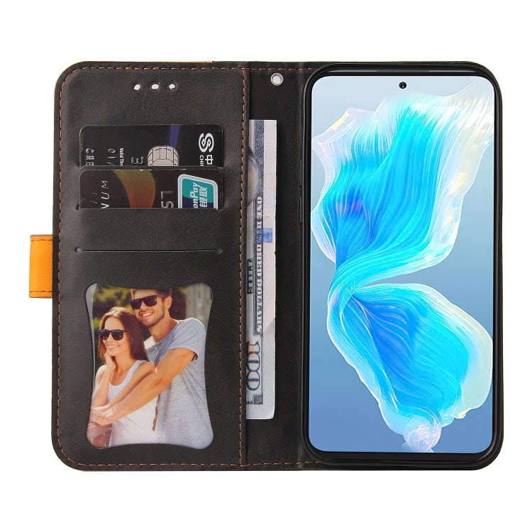 For Tecno Camon 18 Premier Stitching-Color Horizontal Flip Leather Case(Orange)