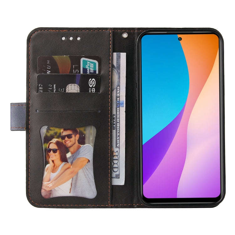 For Infinix Hot 11S NFC Stitching-Color Horizontal Flip Leather Case(Grey)