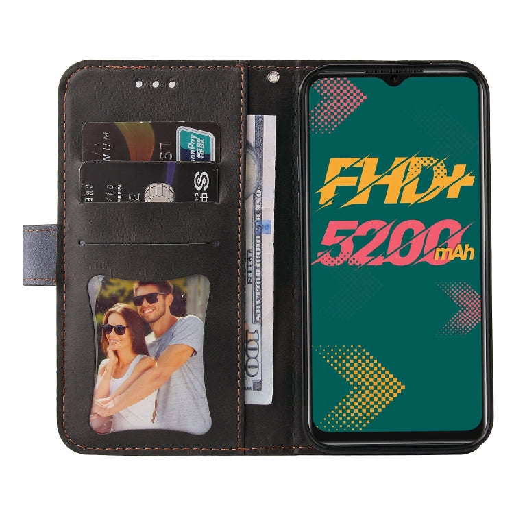 For Infinix Hot 11 Stitching-Color Horizontal Flip Leather Case(Grey)