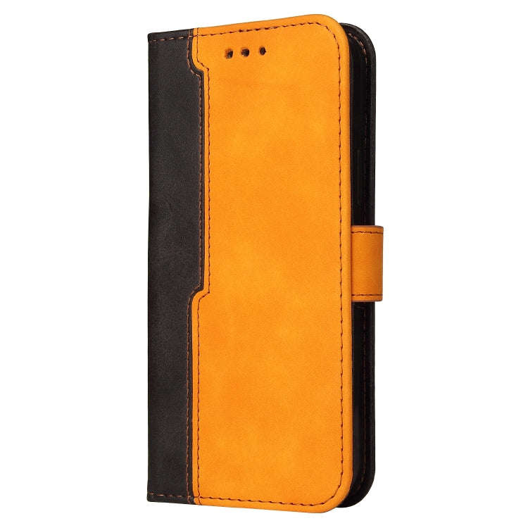 For Infinix Hot 11 Stitching-Color Horizontal Flip Leather Case(Orange)