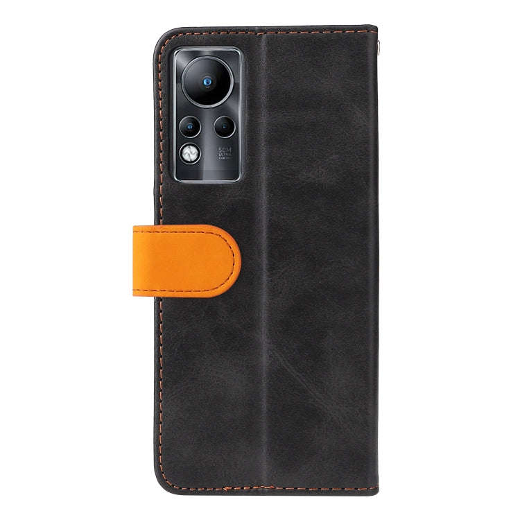 For Infinix Note 11 Stitching-Color Horizontal Flip Leather Case(Orange)