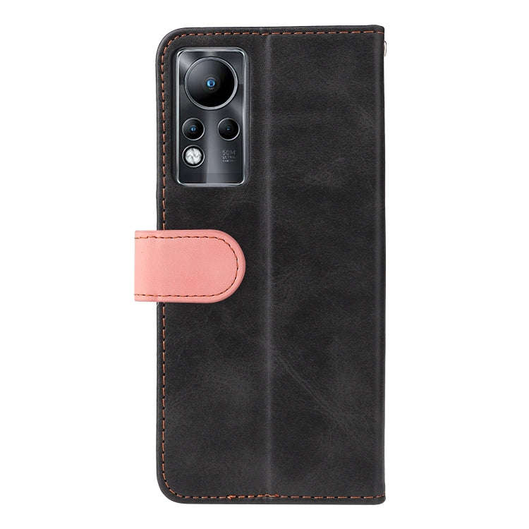 For Infinix Note 11 Stitching-Color Horizontal Flip Leather Case(Pink)