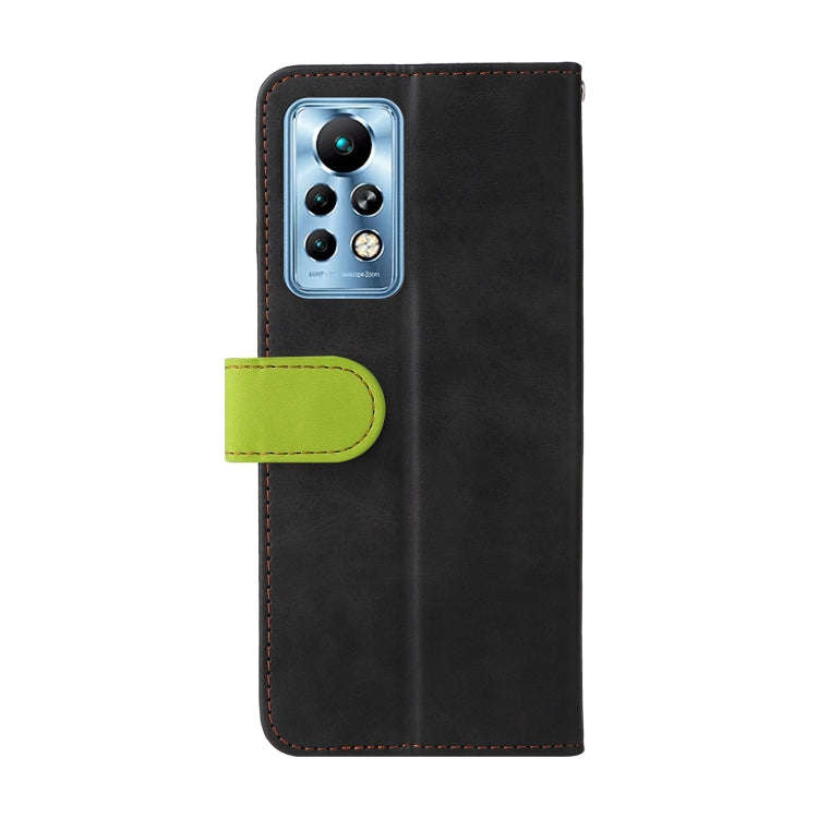 For Infinix Note 11 Pro Stitching-Color Horizontal Flip Leather Case(Green)