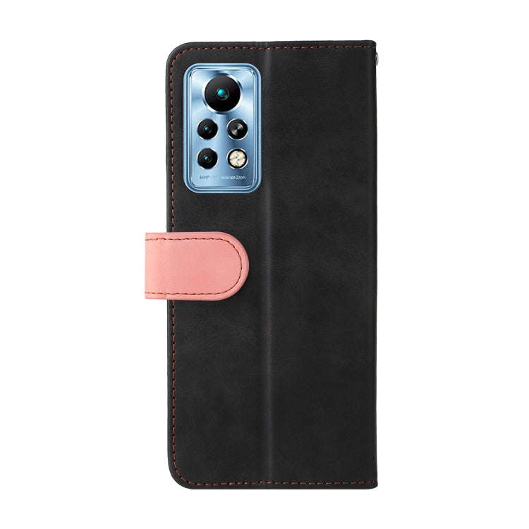 For Infinix Note 11 Pro Stitching-Color Horizontal Flip Leather Case(Pink)