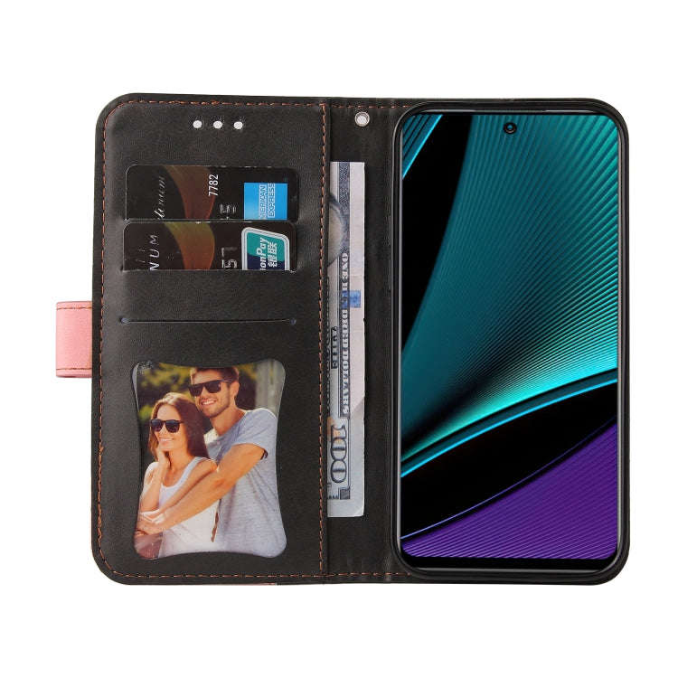 For Infinix Note 11 Pro Stitching-Color Horizontal Flip Leather Case(Pink)