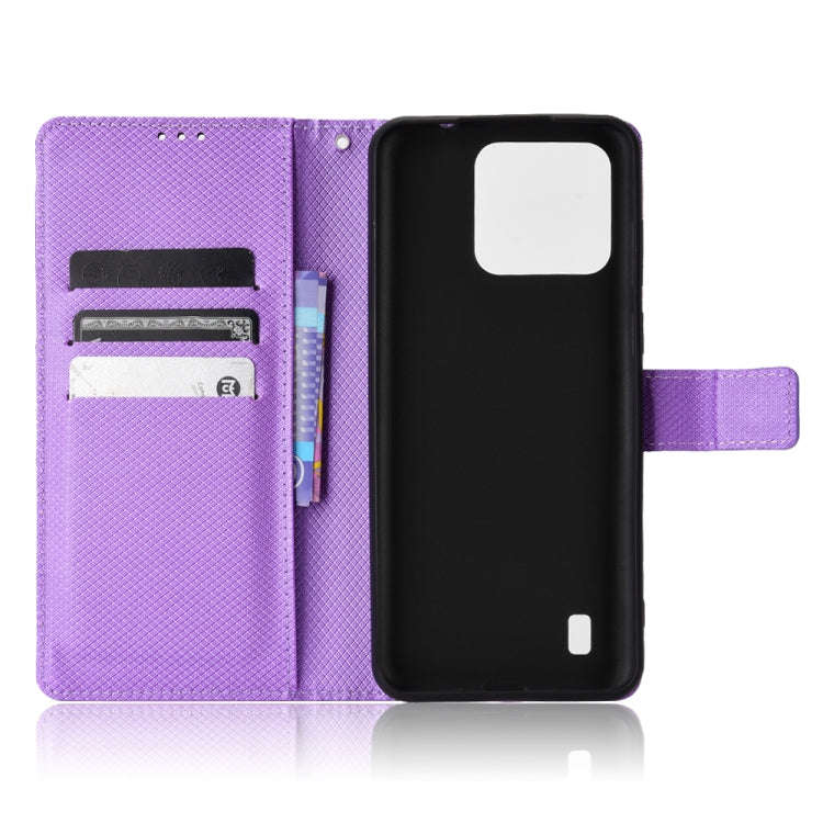 For Blackview A55 Pro Diamond Texture Leather Phone Case(Purple)