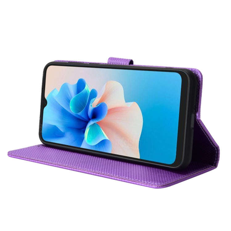 For Blackview A55 Pro Diamond Texture Leather Phone Case(Purple)