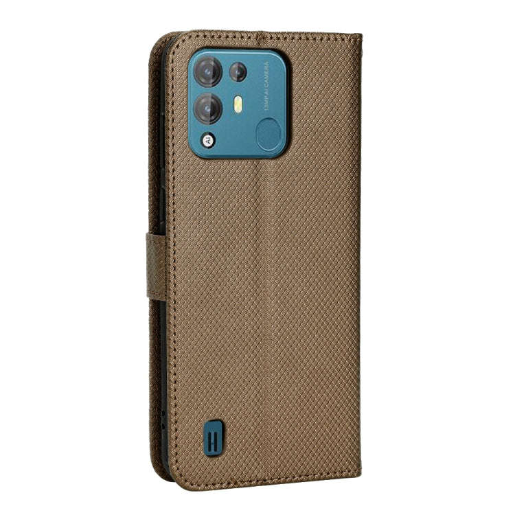 For Blackview A55 Pro Diamond Texture Leather Phone Case(Brown)