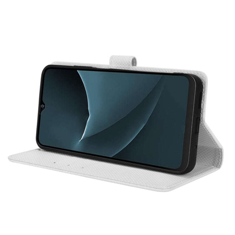 For Blackview A95 Diamond Texture Leather Phone Case(White)