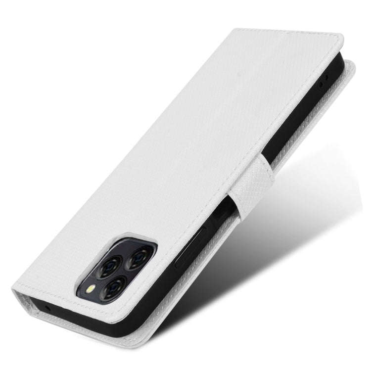 For Blackview A95 Diamond Texture Leather Phone Case(White)
