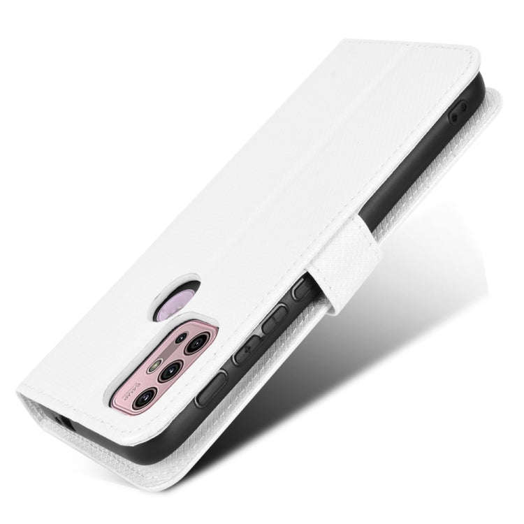 For Motorola Moto G30 / G10 / G20 / G10 Power Diamond Texture Leather Phone Case(White)