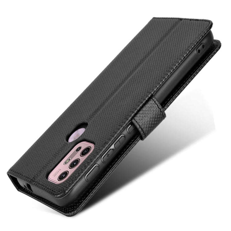 For Motorola Moto G30 / G10 / G20 / G10 Power Diamond Texture Leather Phone Case(Black)
