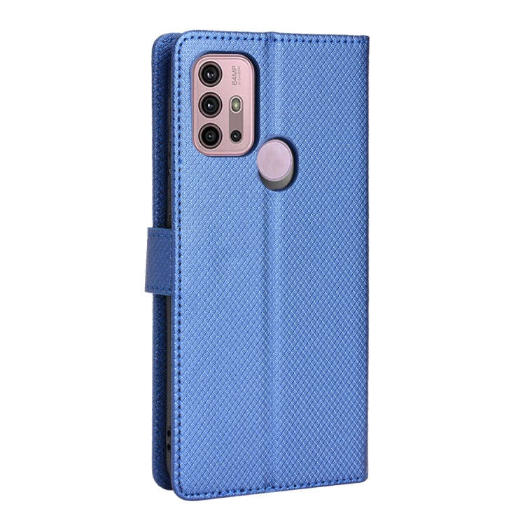 For Motorola Moto G30 / G10 / G20 / G10 Power Diamond Texture Leather Phone Case(Blue)
