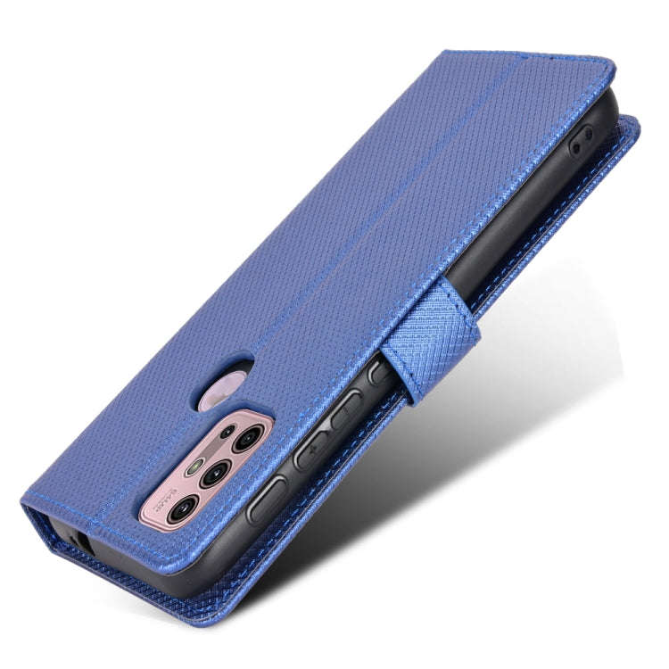 For Motorola Moto G30 / G10 / G20 / G10 Power Diamond Texture Leather Phone Case(Blue)