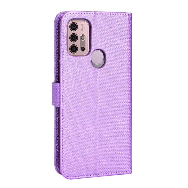 For Motorola Moto G30 / G10 / G20 / G10 Power Diamond Texture Leather Phone Case(Purple)