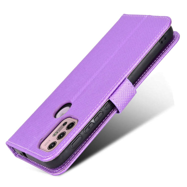 For Motorola Moto G30 / G10 / G20 / G10 Power Diamond Texture Leather Phone Case(Purple)