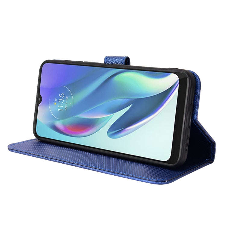 For Motorola Moto G50 5G Global Diamond Texture Leather Phone Case(Blue)
