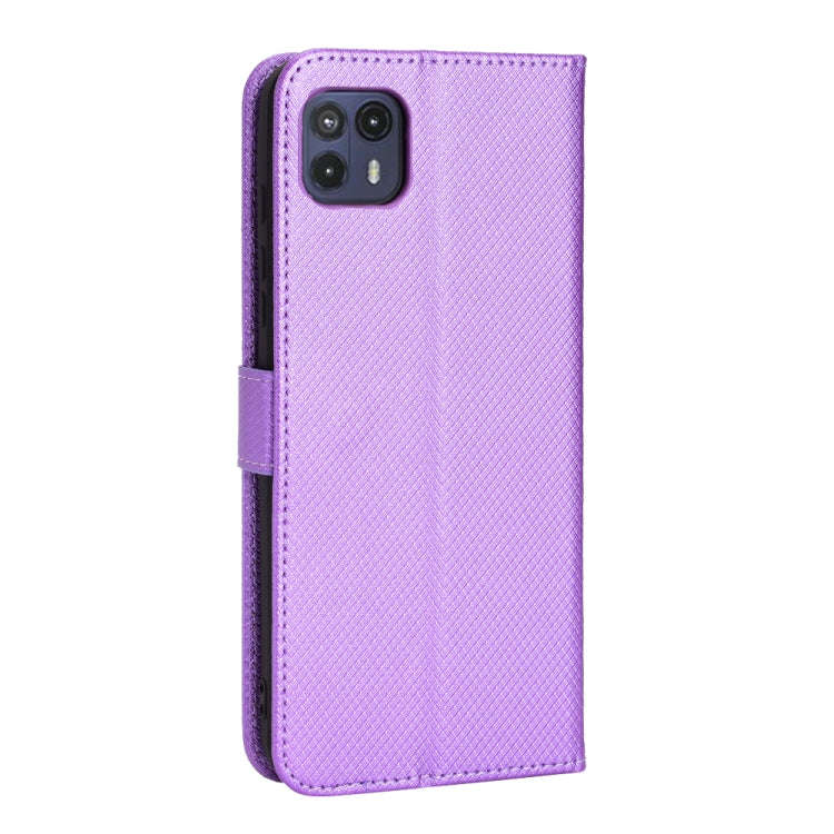 For Motorola Moto G50 5G Global Diamond Texture Leather Phone Case(Purple)