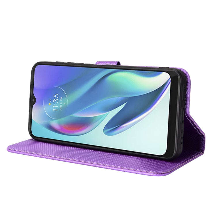 For Motorola Moto G50 5G Global Diamond Texture Leather Phone Case(Purple)