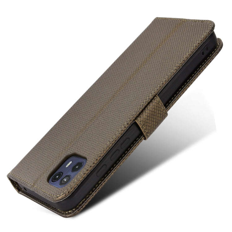 For Motorola Moto G50 5G Global Diamond Texture Leather Phone Case(Brown)
