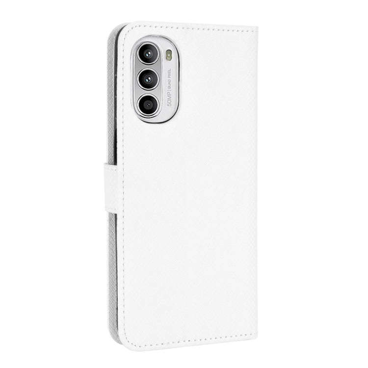 For Motorola Moto G52 4G Diamond Texture Leather Phone Case(White)