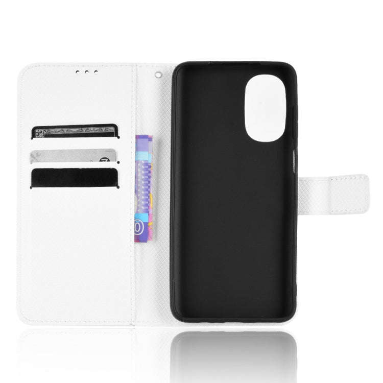 For Motorola Moto G52 4G Diamond Texture Leather Phone Case(White)