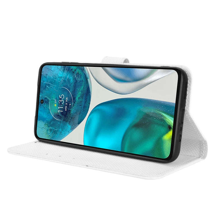 For Motorola Moto G52 4G Diamond Texture Leather Phone Case(White)