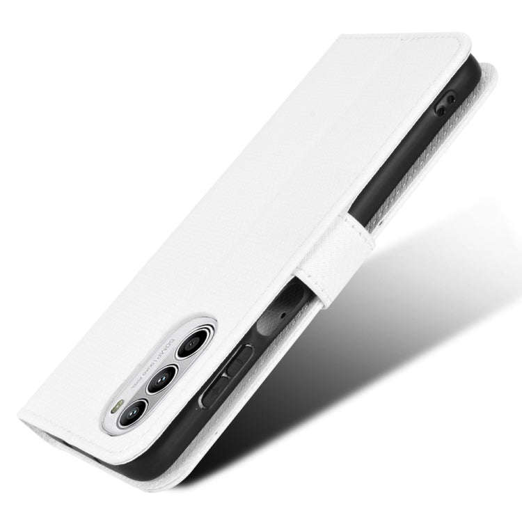 For Motorola Moto G52 4G Diamond Texture Leather Phone Case(White)