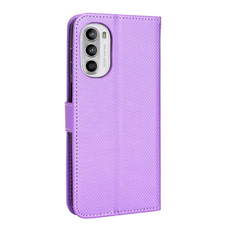 For Motorola Moto G52 4G Diamond Texture Leather Phone Case(Purple)