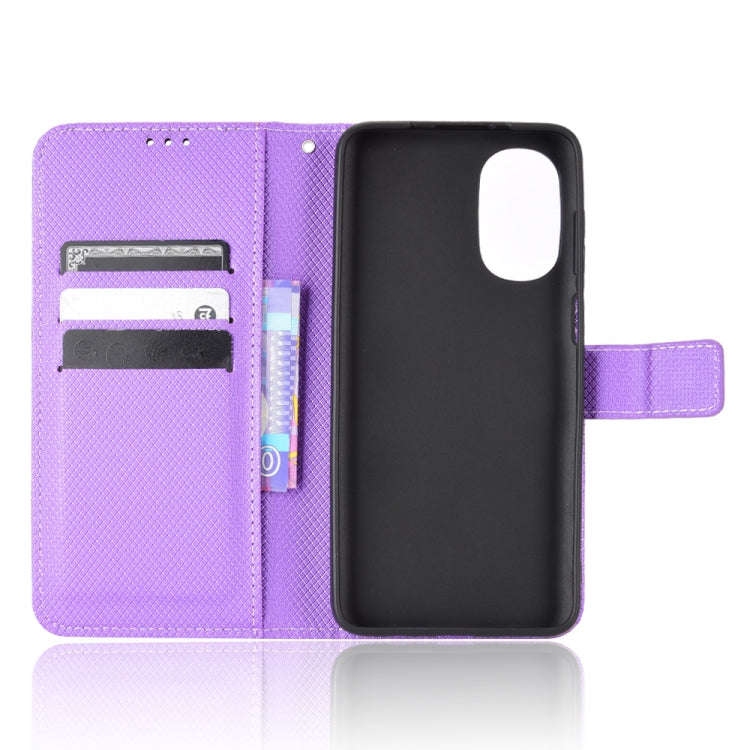 For Motorola Moto G52 4G Diamond Texture Leather Phone Case(Purple)