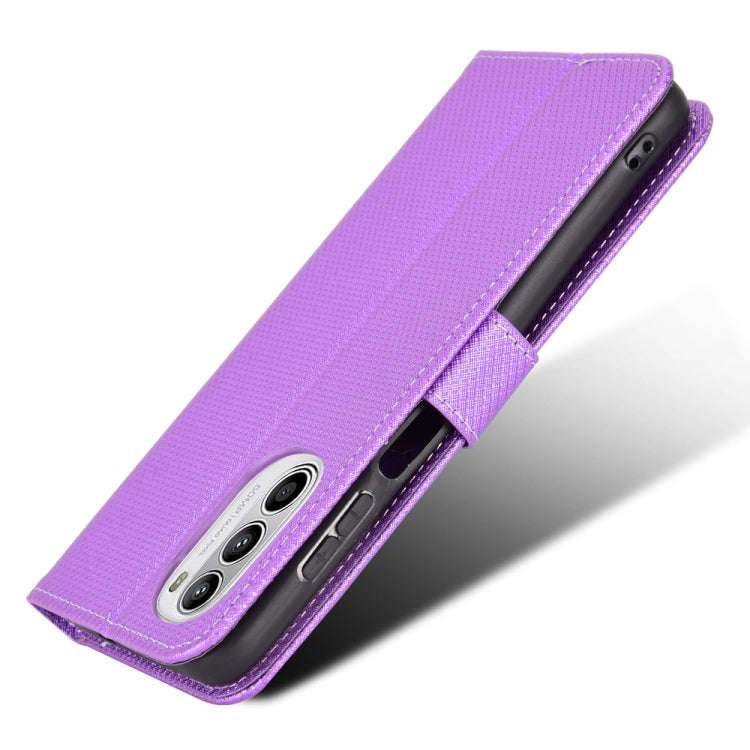 For Motorola Moto G52 4G Diamond Texture Leather Phone Case(Purple)