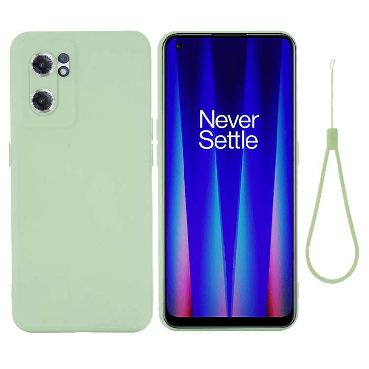 For OnePlus Nord CE 2 5G Pure Color Liquid Silicone Shockproof Full Coverage Phone Case(Green)