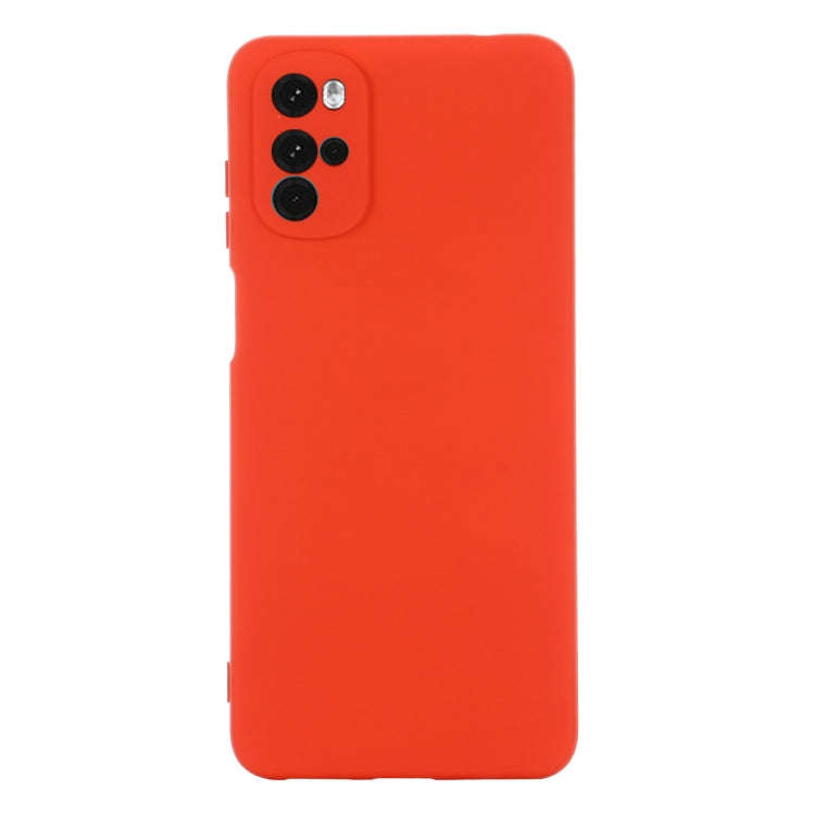 For Motorola Moto G22/E32s 4G Pure Color Liquid Silicone Shockproof Full Coverage Phone Case(Red)