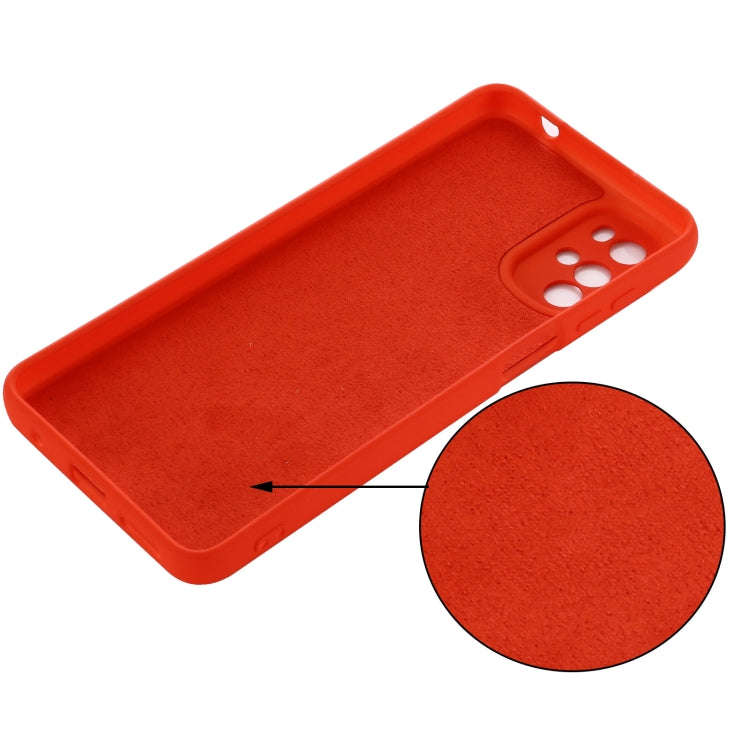 For Motorola Moto G22/E32s 4G Pure Color Liquid Silicone Shockproof Full Coverage Phone Case(Red)