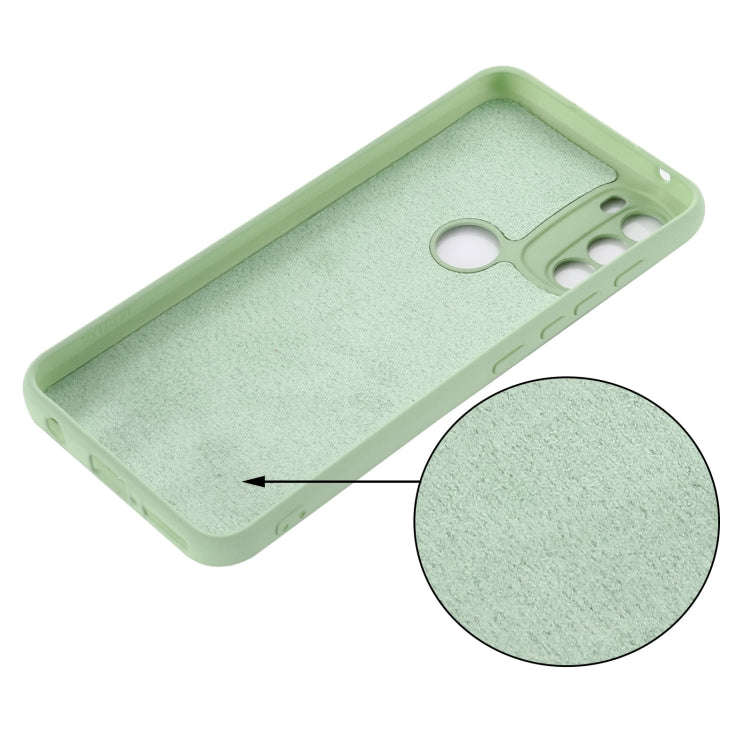 For Motorola Moto G71 5G Pure Color Liquid Silicone Shockproof Full Coverage Phone Case(Green)