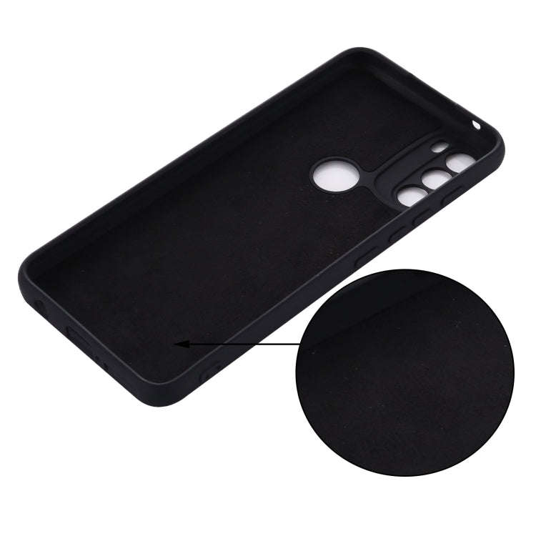 For Motorola Moto G71 5G Pure Color Liquid Silicone Shockproof Full Coverage Phone Case(Black)