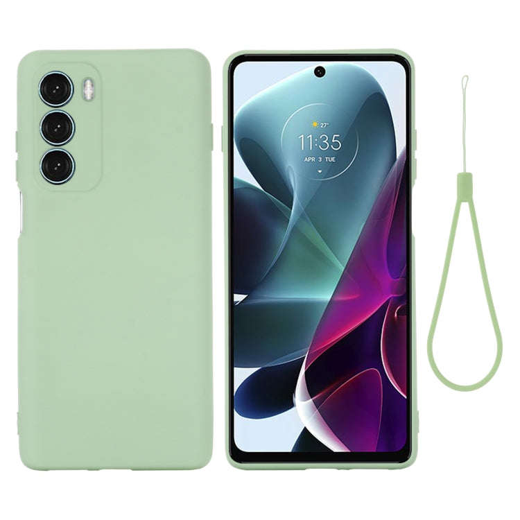 For Motorola Moto G200 5G / Edge S30 Pure Color Liquid Silicone Shockproof Full Coverage Phone Ca...