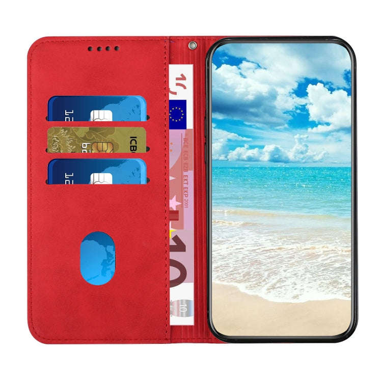 For Google Pixel 7 Diamond Splicing Skin Feel Magnetic Leather Phone Case(Red)