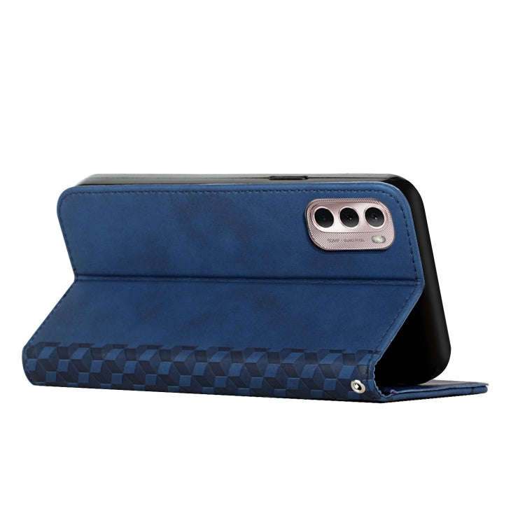 For Motorola Moto G Stylus 2022 5G Diamond Splicing Skin Feel Magnetic Leather Phone Case(Blue)