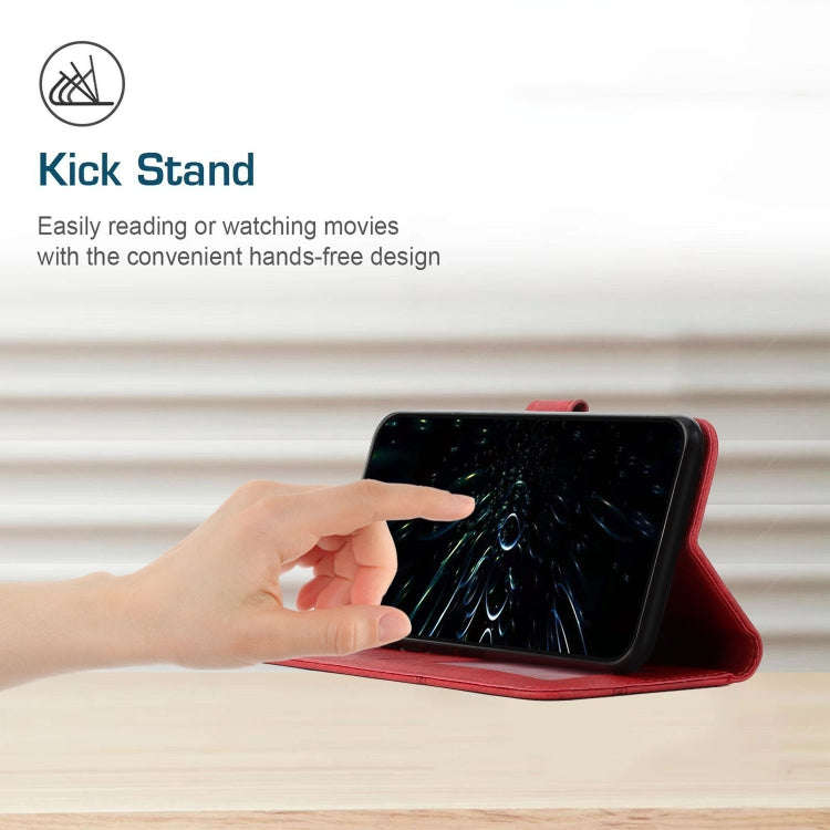 For Motorola Moto G Stylus 2022 5G Stitching Calf Texture Buckle Leather Phone Case(Red)