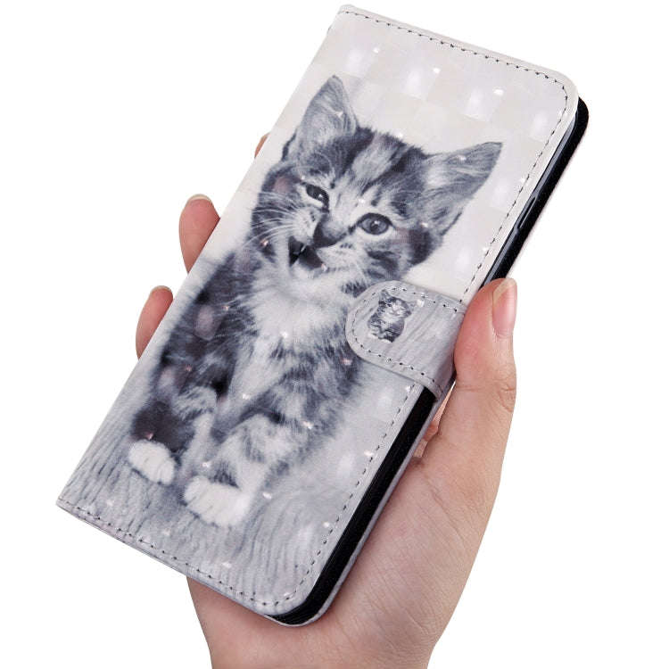 For Motorola Moto G200 5G 3D Painted Pattern Leather Phone Case(Smile Cat)