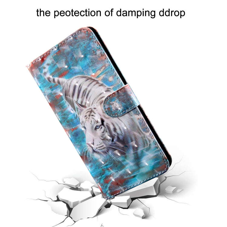 For Motorola Moto G200 5G 3D Painted Pattern Leather Phone Case(Tiger)