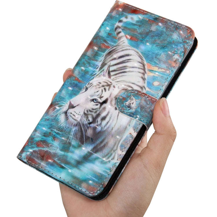 For Motorola Moto G200 5G 3D Painted Pattern Leather Phone Case(Tiger)